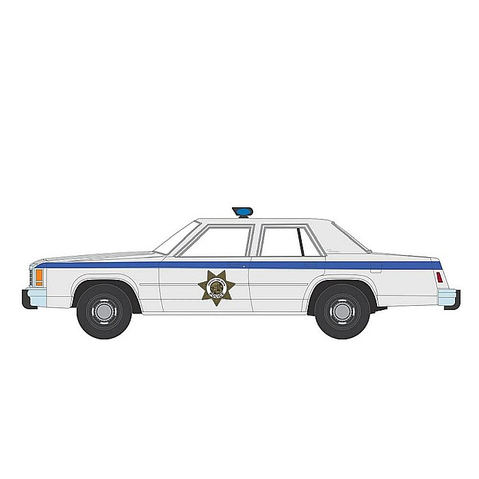 Macheta Ford LTD Crown Victoria Police, Terminator 2: Judgment Day - Greenlight 44920D, scara 1:64 [3]