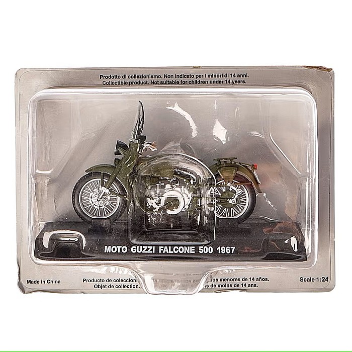Macheta motocicleta Guzzi Falcone 500 carabinieri 1967, scara 1:24, Atlas [7]