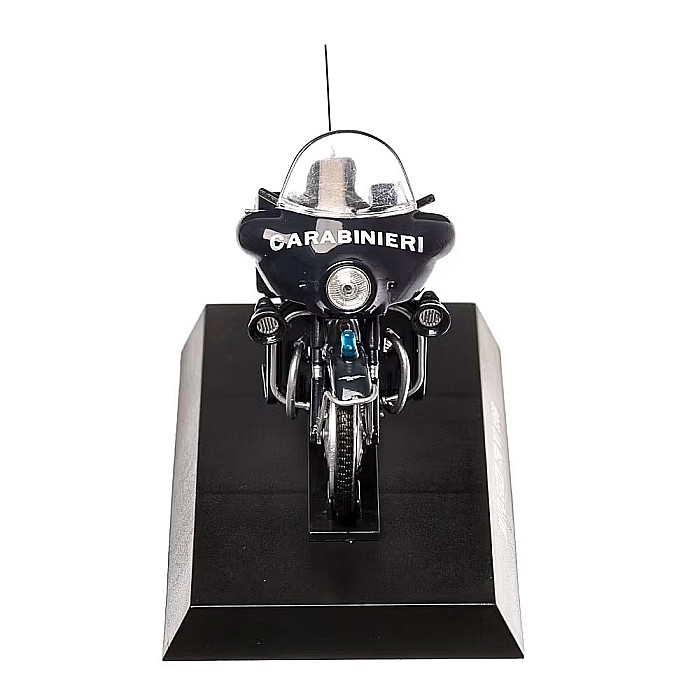 Macheta motocicleta Guzzi 750 V7 carabinieri albastra 1966, scara 1:24, Atlas [3]