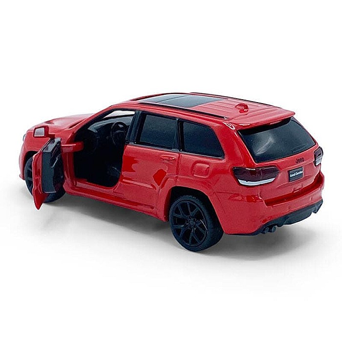 Macheta auto Jeep Grand Cherokee Trackhawk rosu, pull back, 1:36 Tayumo [3]