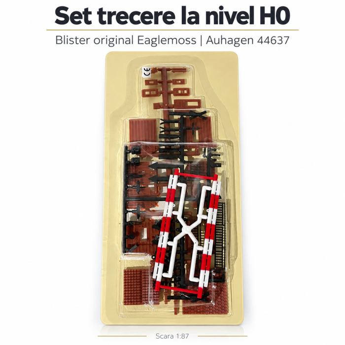 Kit Accesorii Trecere la Nivel cu Bariera H0 (1:87) – Macheta Auhagen Eaglemoss (Nou, Sigilat) [2]
