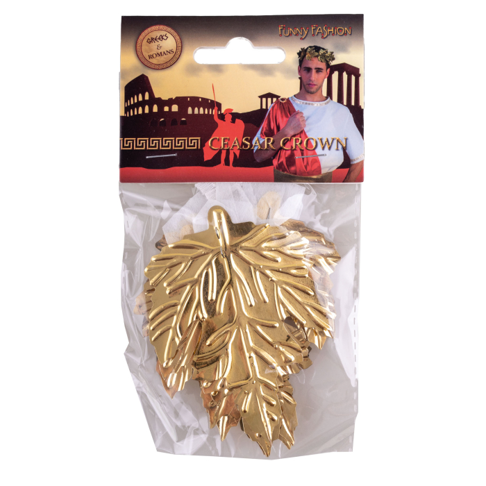 Bentita romana cu lauri aurii metalizati – accesoriu costum - cod 60086 [2]