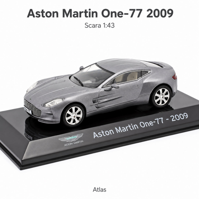Machetă Aston Martin One-77, 2009, 1:43, Atlas, gri argintiu metalizat [2]
