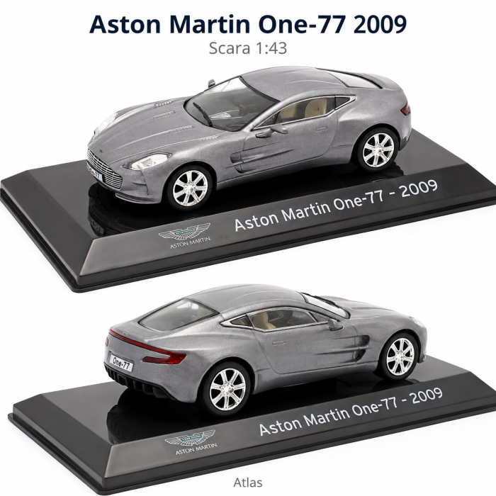 Machetă Aston Martin One-77, 2009, 1:43, Atlas, gri argintiu metalizat [5]