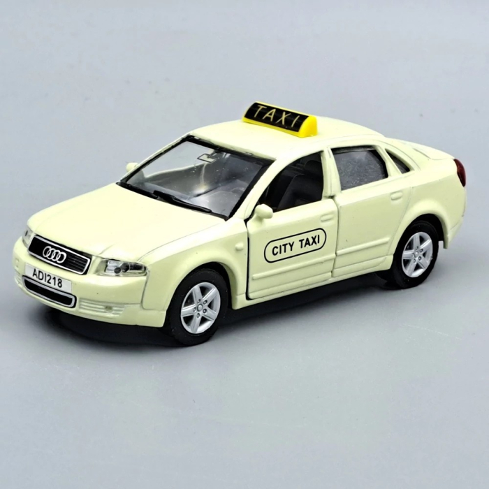 Macheta Audi A4 City Taxi Berlin crem, scara 1:38 – Taxiuri din toata lumea [2]