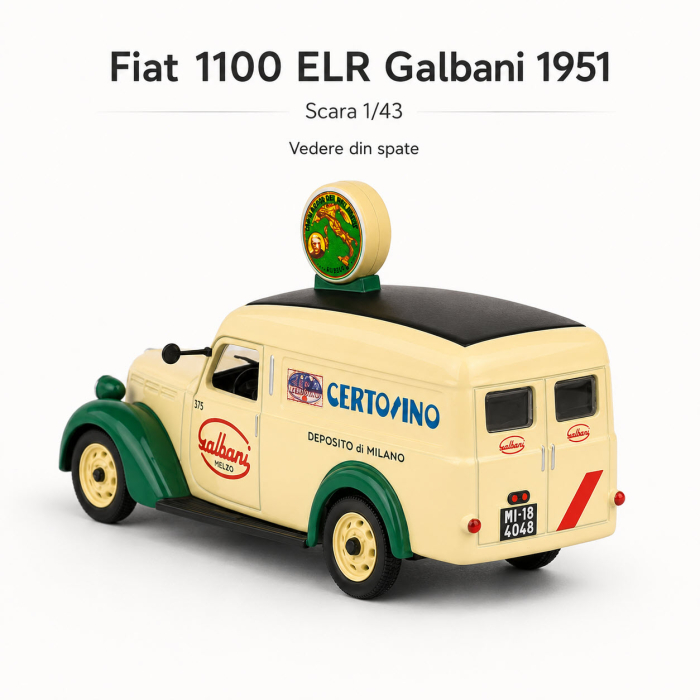 Macheta auto Fiat 1100 ELR Galbani 1951, scara 1:43 [3]