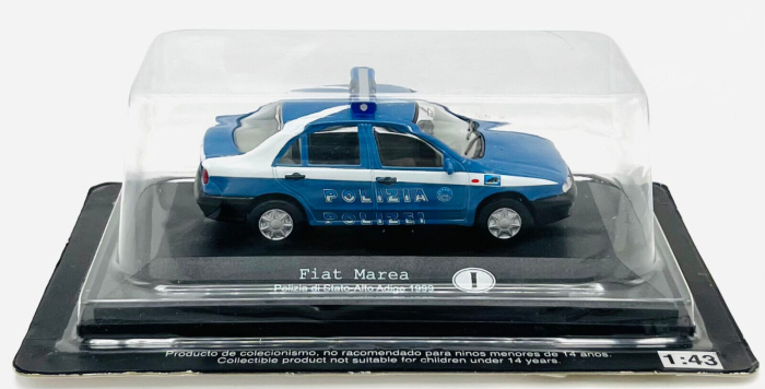Macheta Auto Fiat Marea Polizia 1999 Albastru cu Alb – Scara 1:43, Atlas [3]
