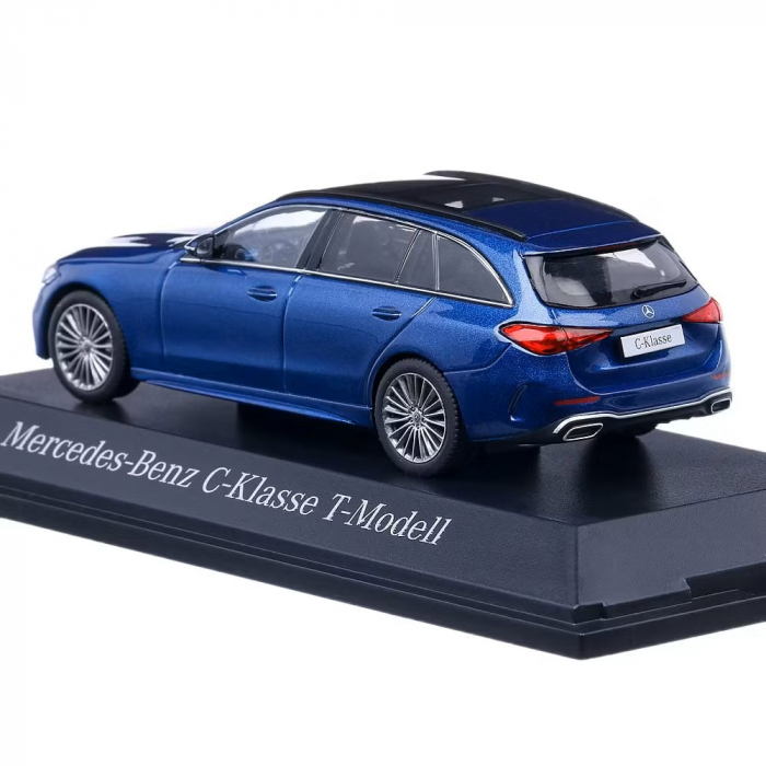 Macheta auto Mercedes-Benz C-Class T-model (S206) 2021, scara 1:43, albastru metalizat, Herpa B66960640 [2]