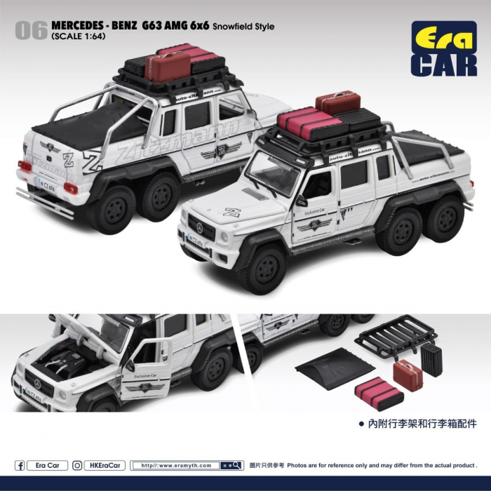 Macheta auto Mercedes Benz G63 Amg 6×6 - Snowfield - 1:64 Era Car [1]