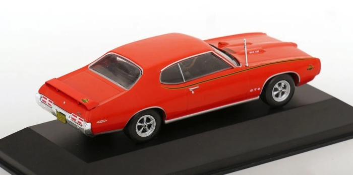 Macheta auto Pontiac GTO The Judge Coupe 1969, rosu, scara 1:43, cu vitrina [2]