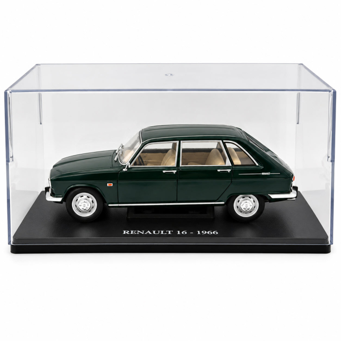 Macheta Auto Renault 16 1966, Scara 1:24, Verde Inchis, Metalica, cu Postament Inscriptionat si Vitrina Plexiglas [6]