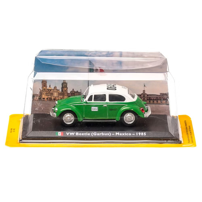 Macheta Auto Volkswagen Beetle Taxi Mexico 1985 – Alb cu Verde, Scara 1:43 [3]