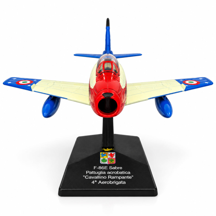 Macheta Avion de Vanatoare F-86E Sabre "Cavallino Rampante" Italia, Scara 1:72, Metalica, cu Suport, Altaya [7]