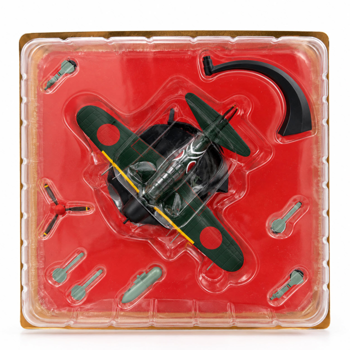 Macheta Avion de Vanatoare Mitsubishi A6M5c Type 52 Zero WWII Japonia, Scara 1:72, Metalica, cu Suport, Altaya [7]