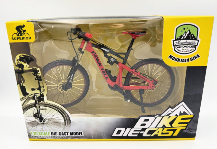 Macheta Bicicleta Mountain Bike Down Hill 1:10 Rosie Golden Wheel 06C – Miniatura Bicicleta cu Parti Mobile [3]