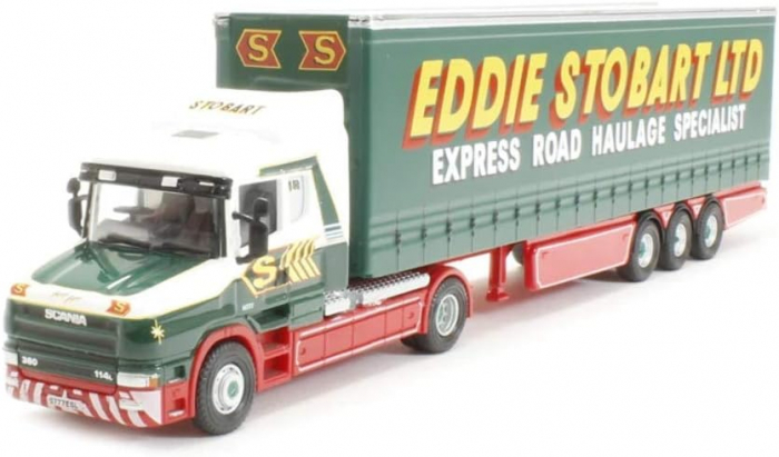 Macheta Camion remorca cu prelata Scania T Kerry Jane, H777, Eddie Stobart, scara 1/76, Atlas Edition [1]