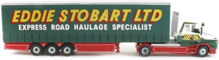Macheta Camion remorca cu prelata Scania T Kerry Jane, H777, Eddie Stobart, scara 1/76, Atlas Edition [3]