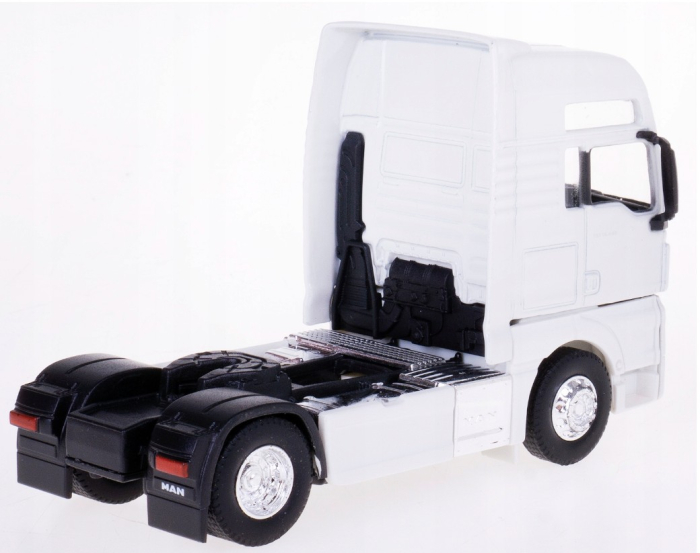 Macheta Cap Tractor MAN TGX XXL 2 axe alb, scara 1:64, Welly [3]