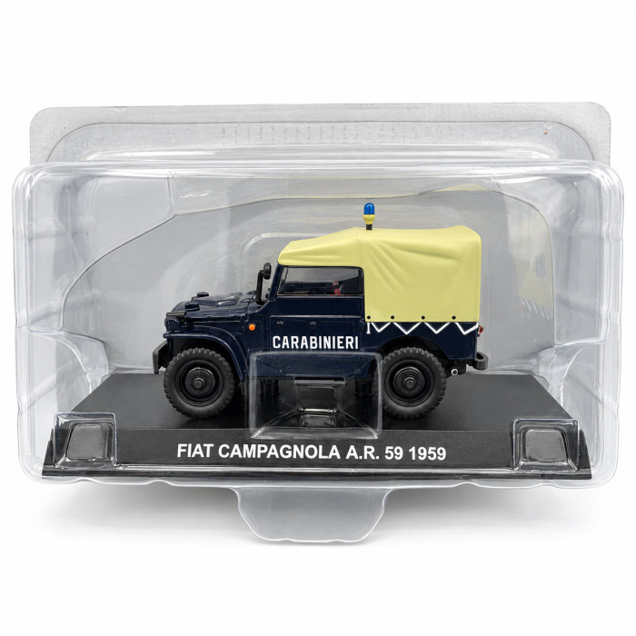 Macheta Carabinieri Fiat Campagnola A.R. 59 1959 albastru, scara 1:43, Atlas [4]