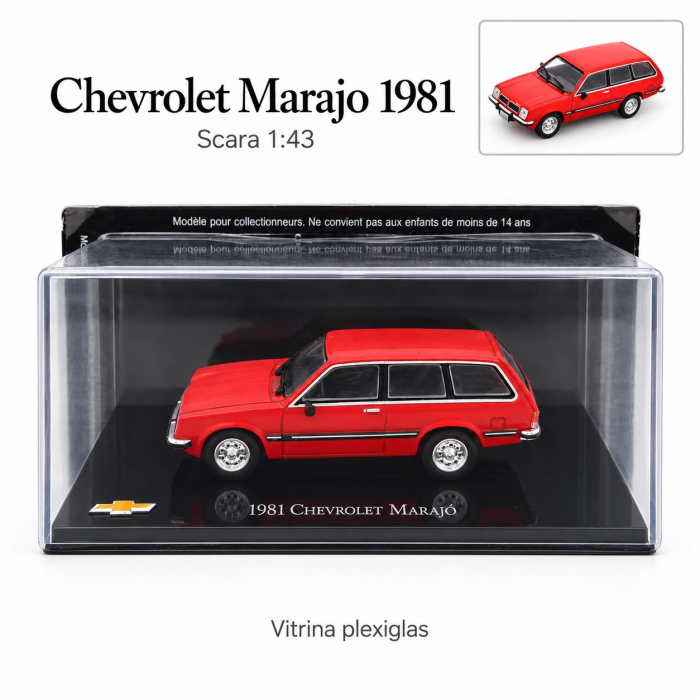 Macheta Chevrolet Marajo 1981, rosie, scara 1:43, Atlas, cu vitrina plexiglas [4]