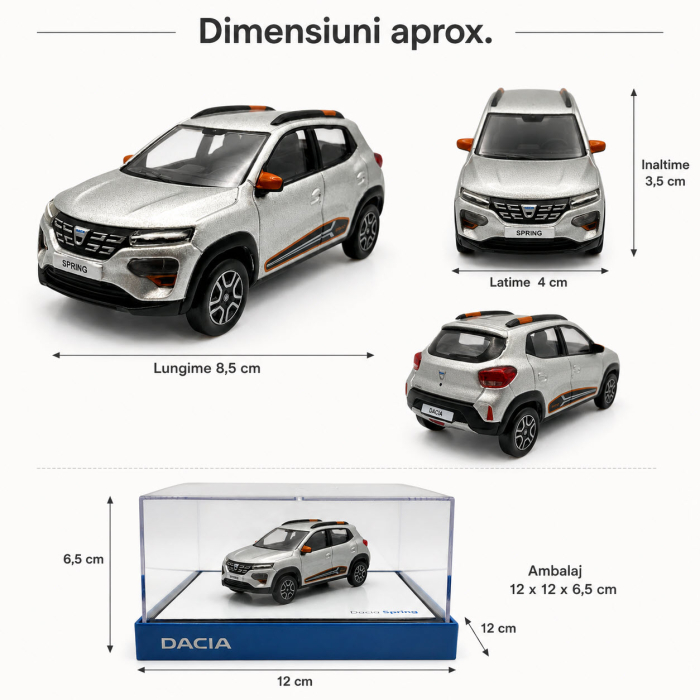 Macheta Dacia Spring 2023 1:43 Norev – Dealer Model, gri [2]