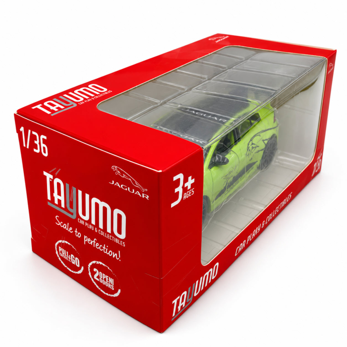 Macheta Jaguar I-PACE eTROPHY Verde Lime, scara 1:36, Tayumo [6]