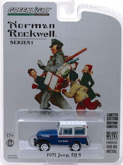 Macheta Jeep DJ-5 US Mail 1971, Seria 1 Norman Rockwell – Greenlight 37150C, scara 1:64 [3]