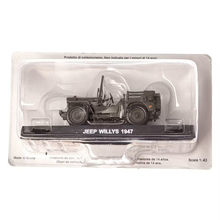 Macheta Jeep Willis 1947 Carabinieri, 1:43 verde olive – Magazine Models [2]