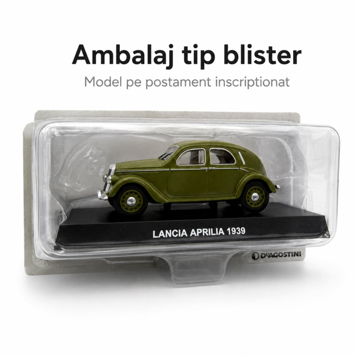 Macheta Lancia Aprilia 1939 Carabinieri verde, scara 1:43, DeAgostini [4]
