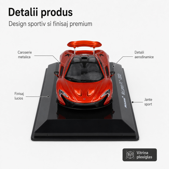 Macheta McLaren P1 2013, scara 1:43, Atlas, portocaliu inchis metalizat [3]
