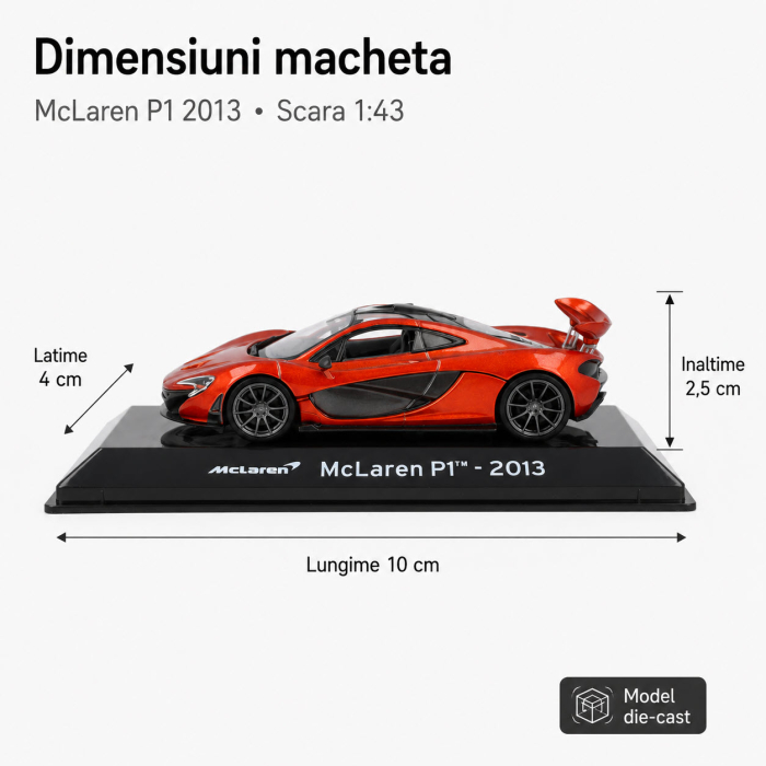 Macheta McLaren P1 2013, scara 1:43, Atlas, portocaliu inchis metalizat [2]