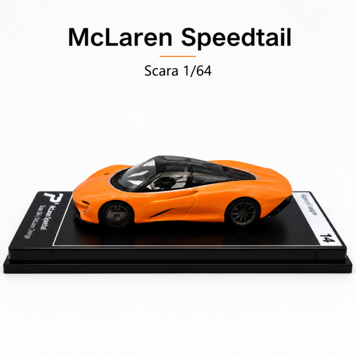 Macheta McLaren Speedtail portocaliu, scara 1:64, Kinsmart, Hypercar League Collection [2]