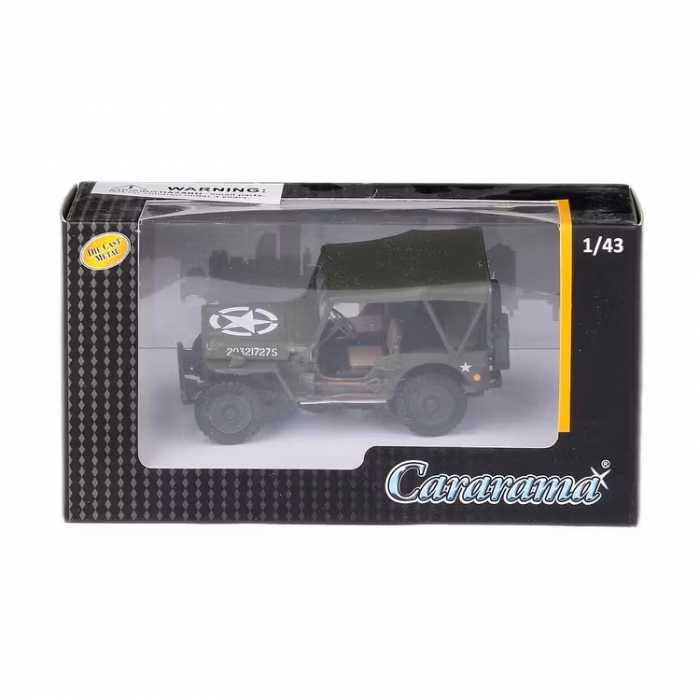 Macheta militara Jeep Willys CJ-5 1944 Verde 1:43 Cararama [3]