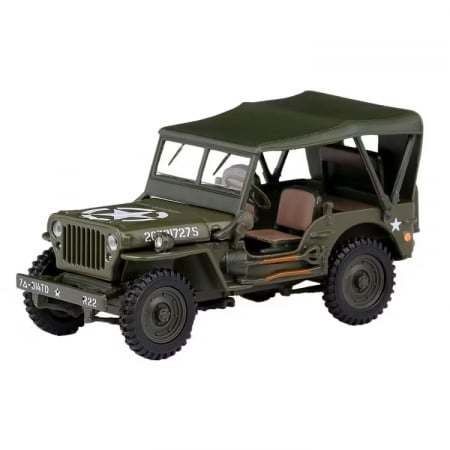 Macheta militara Jeep Willys CJ-5 1944 Verde 1:43 Cararama [1]