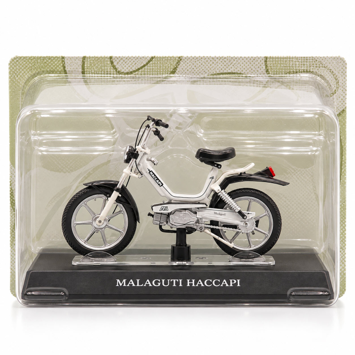 Macheta moto Malaguti Haccapi alb, scara 1:18, Leo Models, Passione Motorini [7]