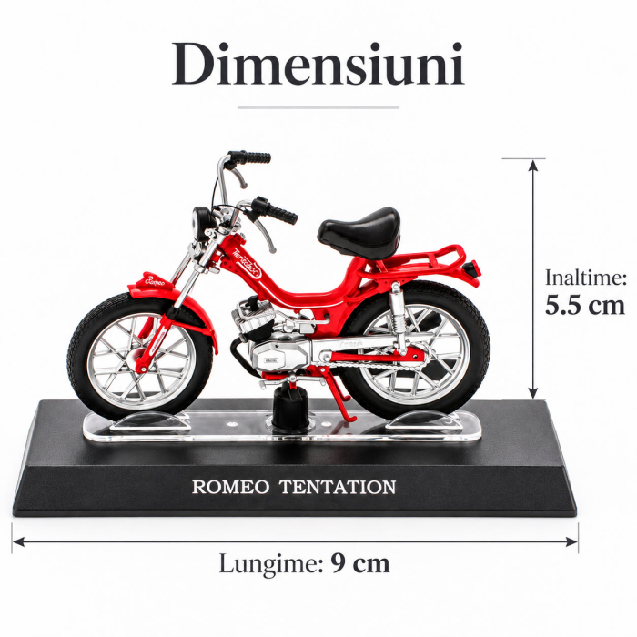 Macheta Moto Romeo Tentation, rosu, scara 1:18, Leo Models, Passione Motorini [3]