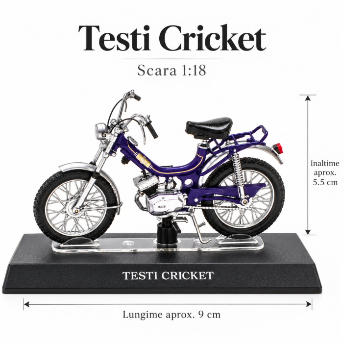 Macheta Moto Vintage Testi Cricket, mov, scara 1:18, Leo Models, Passione Motorini [2]