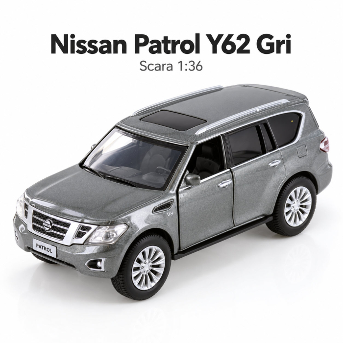 Macheta Nissan Patrol Y62 Gri, Scara 1:36, Tayumo [5]