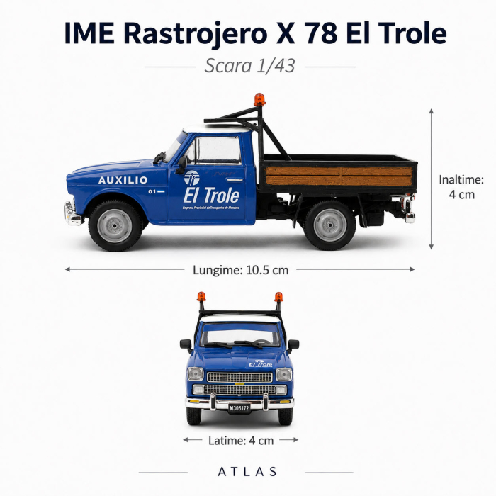 Macheta Pick-up IME Rastrojero X 78 El Trole 1974, scara 1:43, Atlas [3]