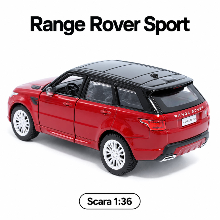 Macheta Range Rover Sport Rosu Firenze, scara 1:36, Tayumo, pull-back [5]