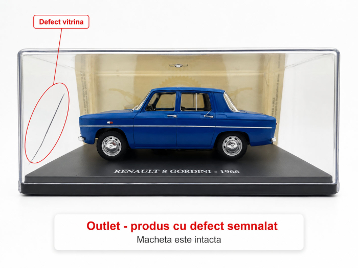 Macheta Renault 8 Gordini 1966 albastra, scara 1:24, (Vitrina Plexiglas Crapata), Outlet [6]