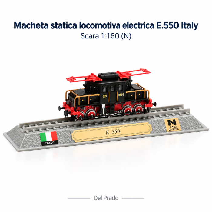 Macheta statica locomotiva electrica E.550 Italy, scara 1:160 N, Del Prado [2]
