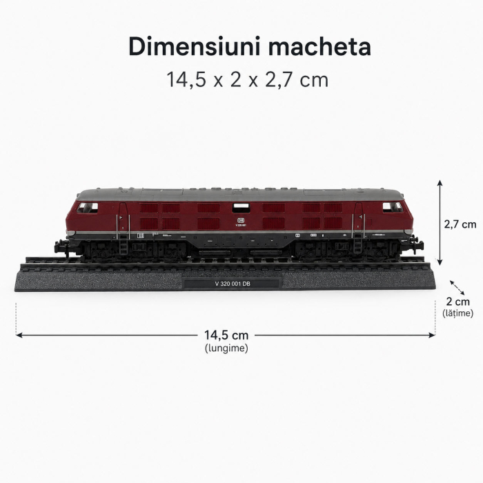 Macheta statica locomotiva V 320 001 DB Deutsche Bundesbahn 1:160 N, Atlas, visiniu [3]