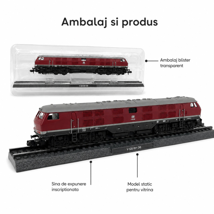Macheta statica locomotiva V 320 001 DB Deutsche Bundesbahn 1:160 N, Atlas, visiniu [4]