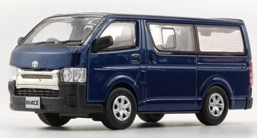 Macheta Toyota Hiace KDV200V 2015 bleumarin inchis, scara 1:64 – BM Creations cu accesorii [2]