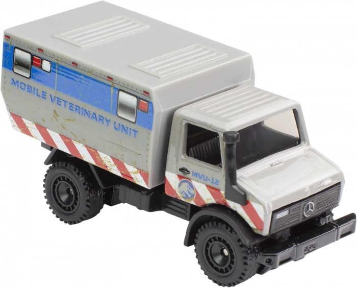 Masinuta Hot Wheels Premium, Jurassic World, Mercedes-Benz Unimog U 1300L, HCP08, scara 1:64 [4]