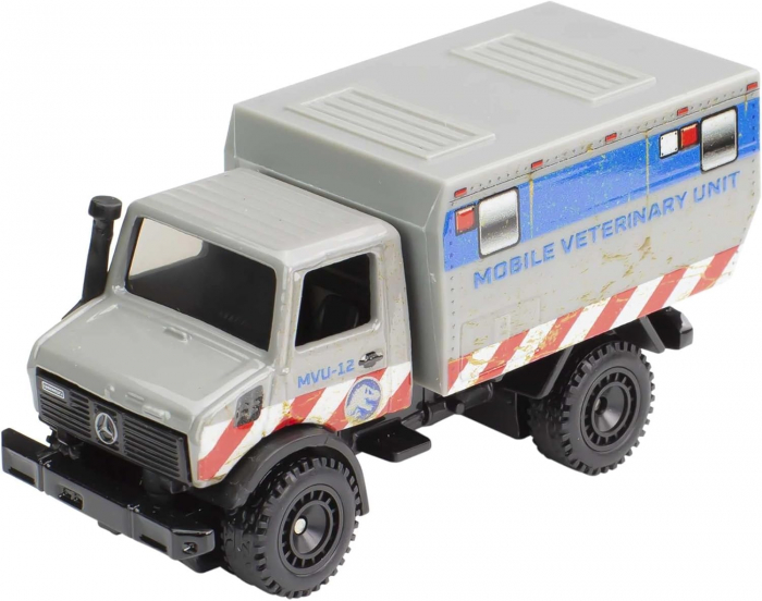Masinuta Hot Wheels Premium, Jurassic World, Mercedes-Benz Unimog U 1300L, HCP08, scara 1:64 [2]