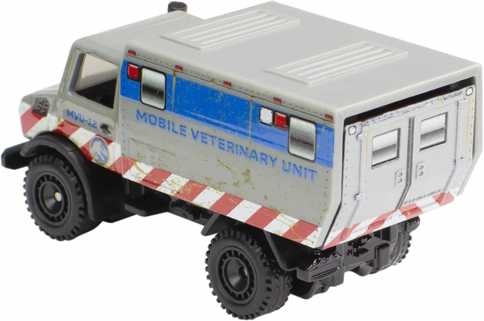 Masinuta Hot Wheels Premium, Jurassic World, Mercedes-Benz Unimog U 1300L, HCP08, scara 1:64 [3]