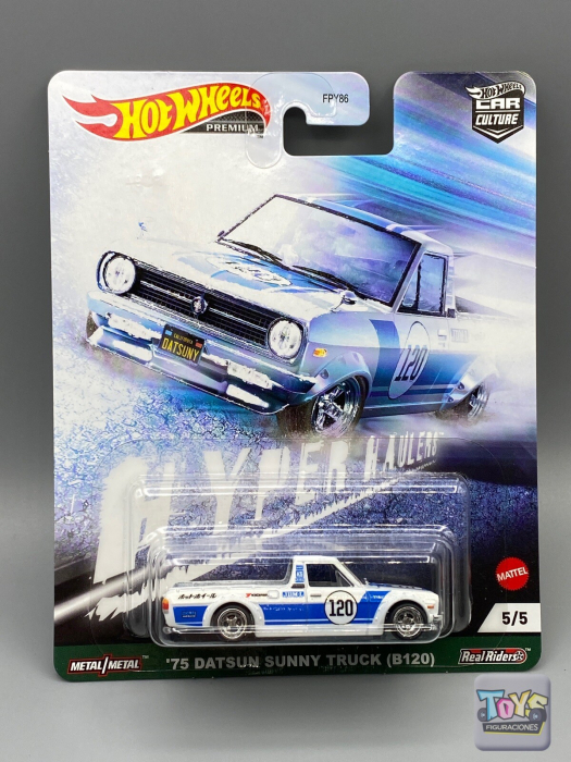 Masinuta metalica 1975 Datsun Sunny B120 - Hot Wheels Premium Car Culture Hyper Haulers, scara 1:64 [2]