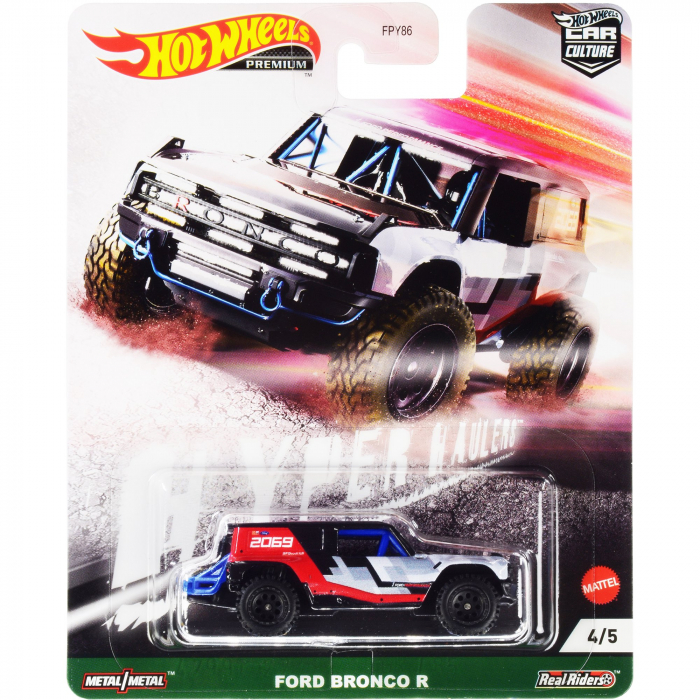 Masinuta metalica Ford Bronco R - Hot Wheels Premium Car Culture Hyper Haulers, scara 1:64 [2]